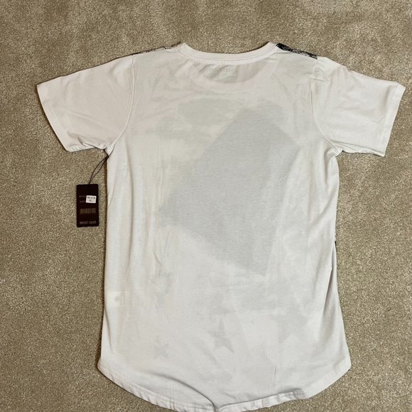 Women's Street Rules XL Black/White T-Shirt with front slits - Picture 4 of 4